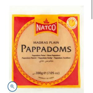 Natco plain madras papads 60x200gm