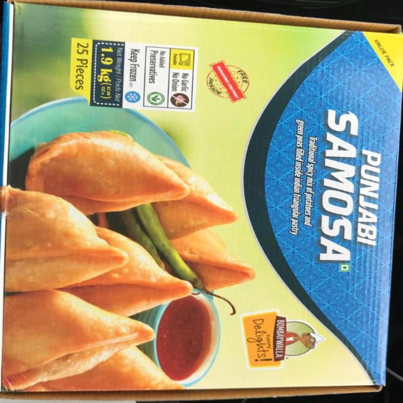 Bombaywalla Jumbo Punjabi Samosa - 25 Pc  4 x 1.9 Kg (100 in Box)